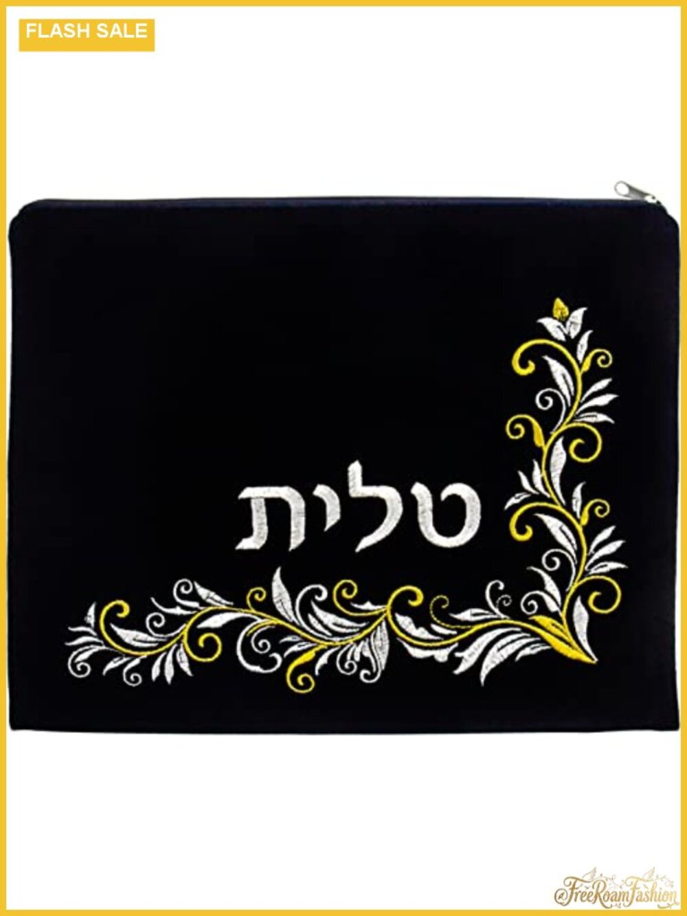 Velvet Tallit Bag Set Classic Corner Flower Embroidery Tallis Cover PVC